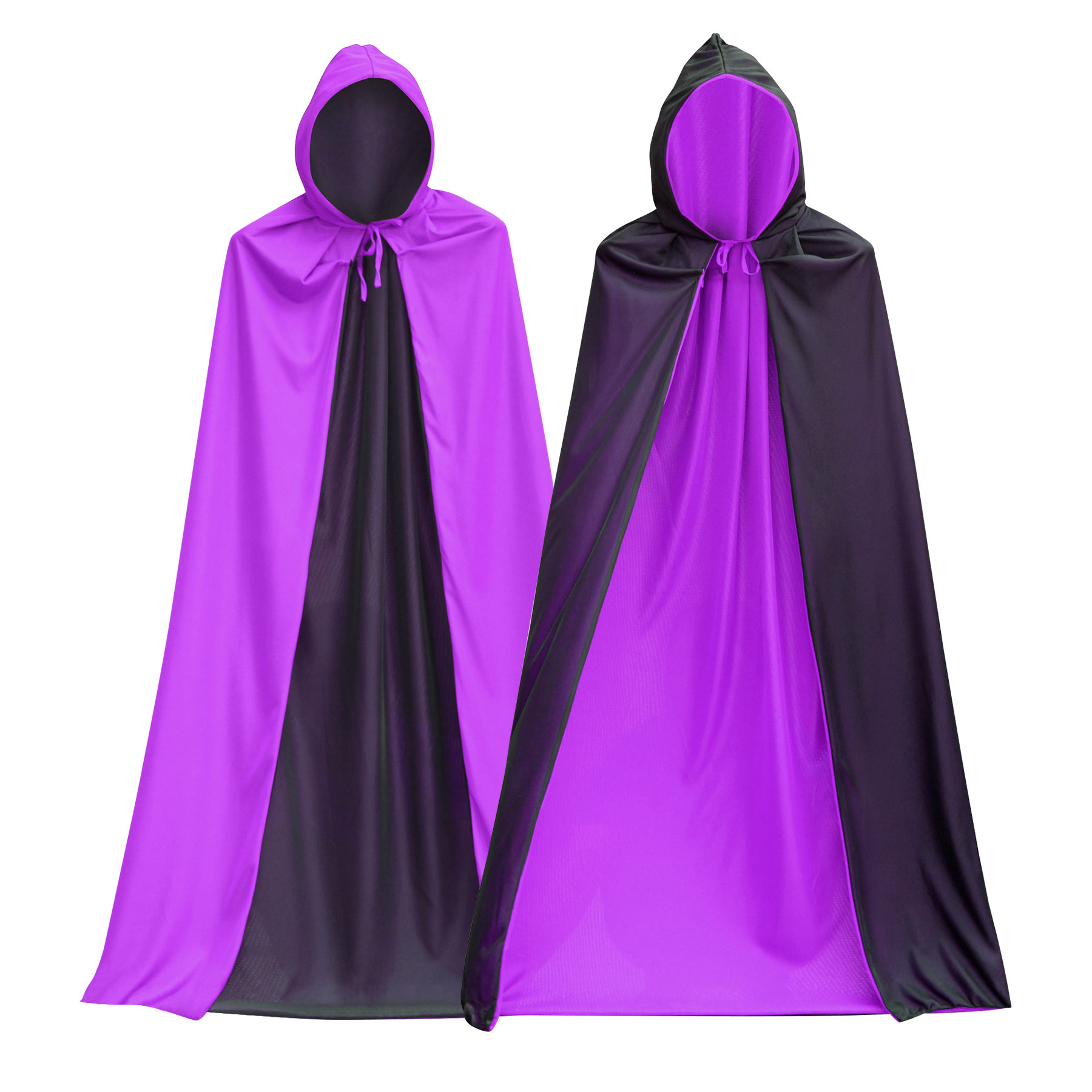 Double-sided Black Red Halloween Cape 1