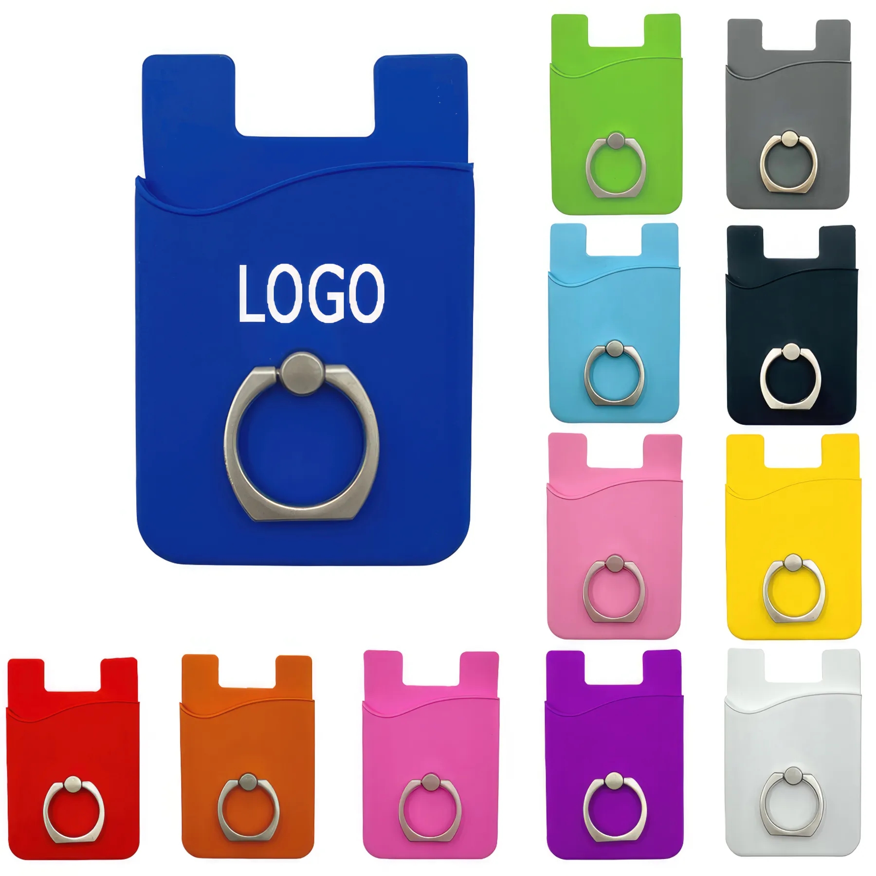 Metal Buckle Mobile Phone Ring Card Holder 2