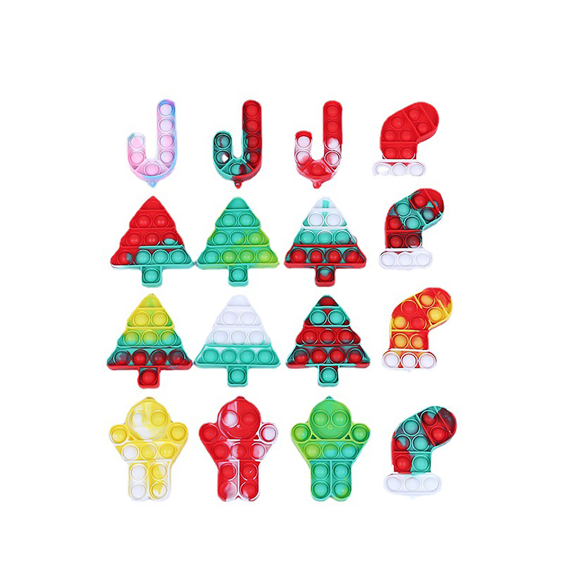 Mini Pop Push It Fidget Toy Keychain for Kids Adults 12