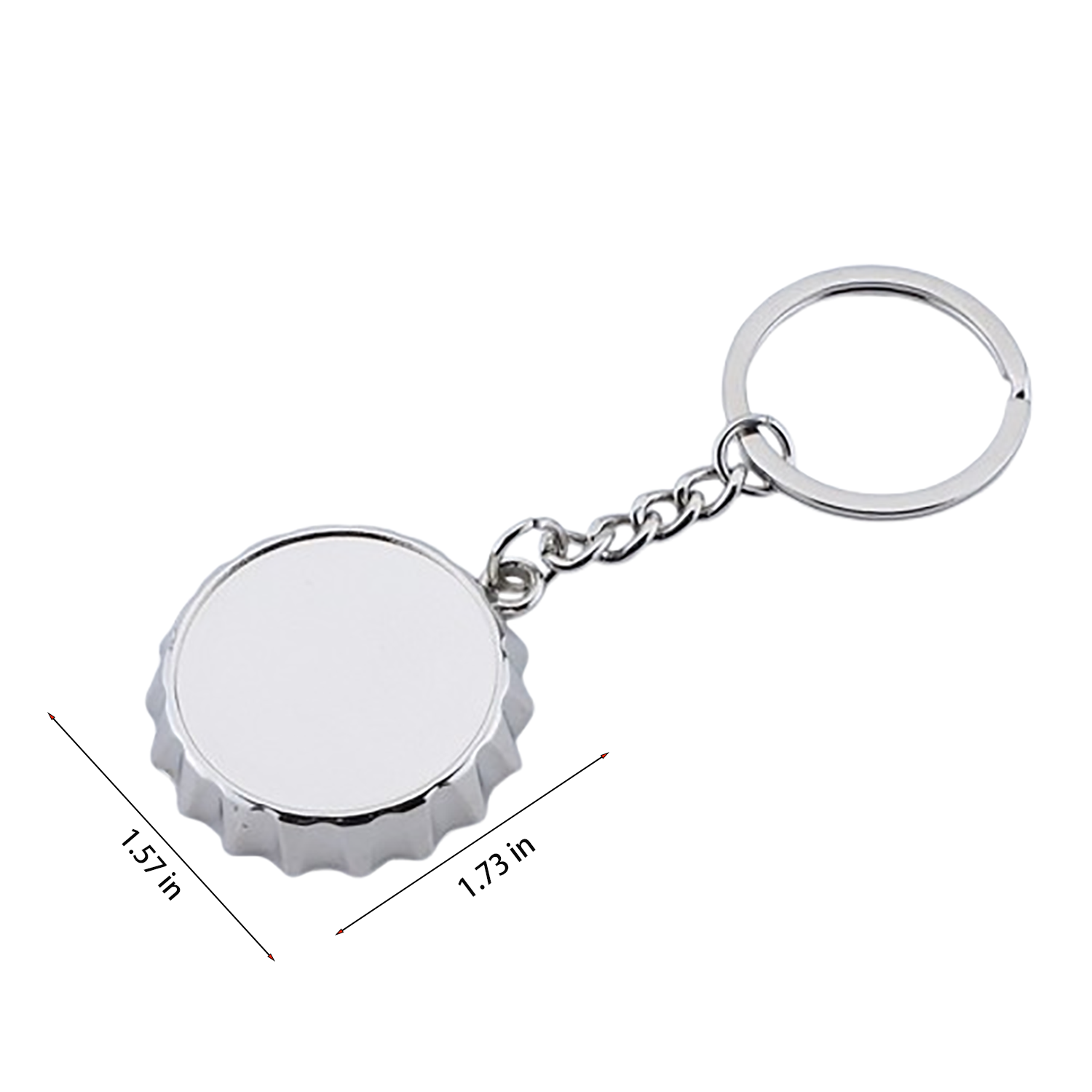 Zinc Alloy Bottle Cap Shape Opener Keychain 4