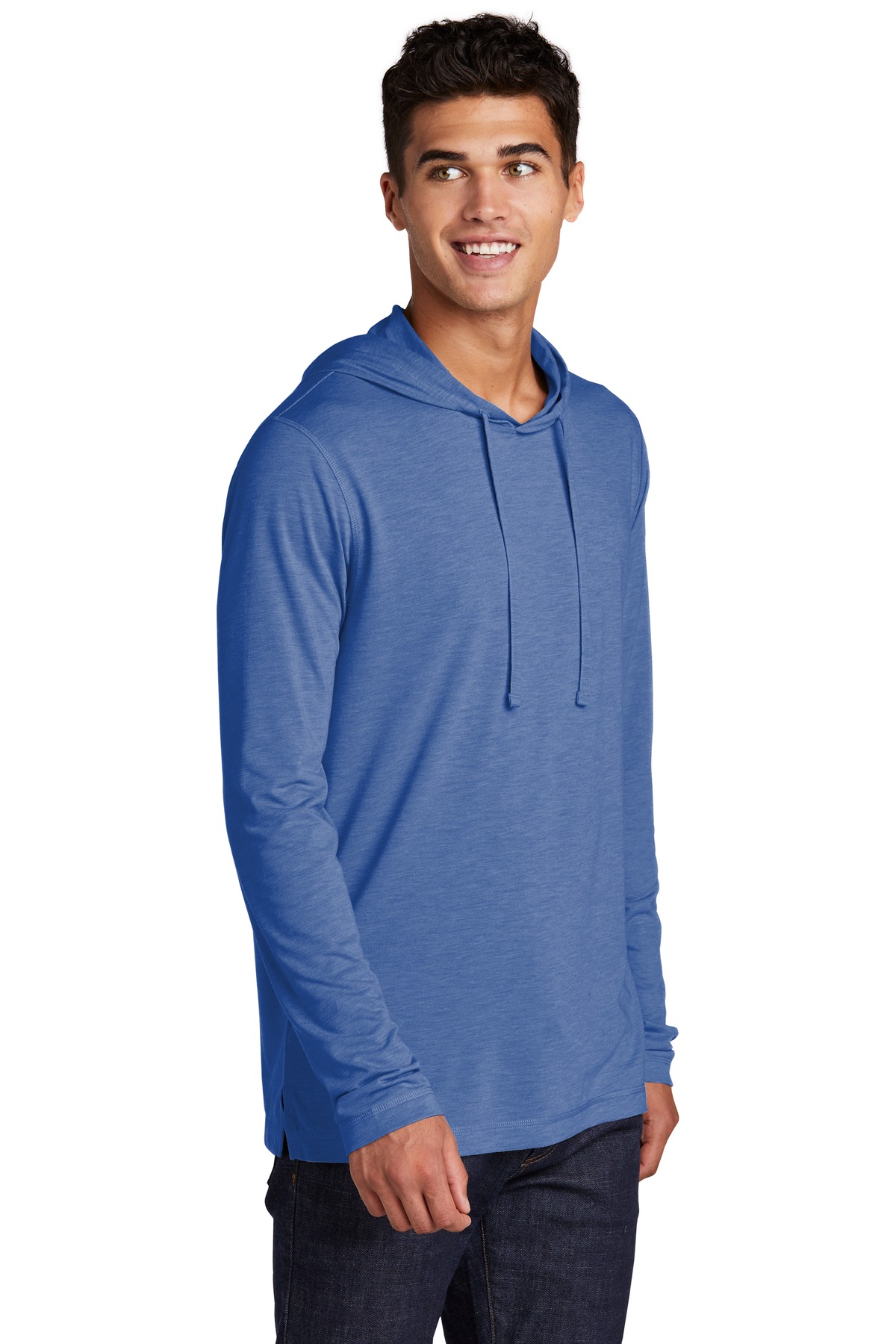 Sport-Tek PosiCharge Tri-Blend Wicking Long Sleeve Hoodie ST406, custom hoodie or sweatshirt with logo imprint 14