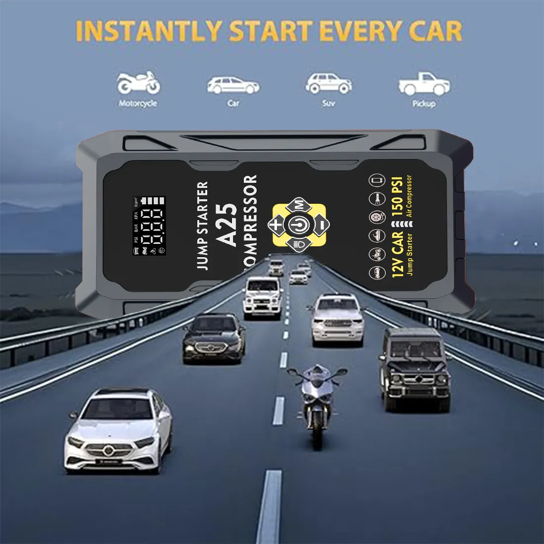 Car Battery Booster with Air Compressor 3