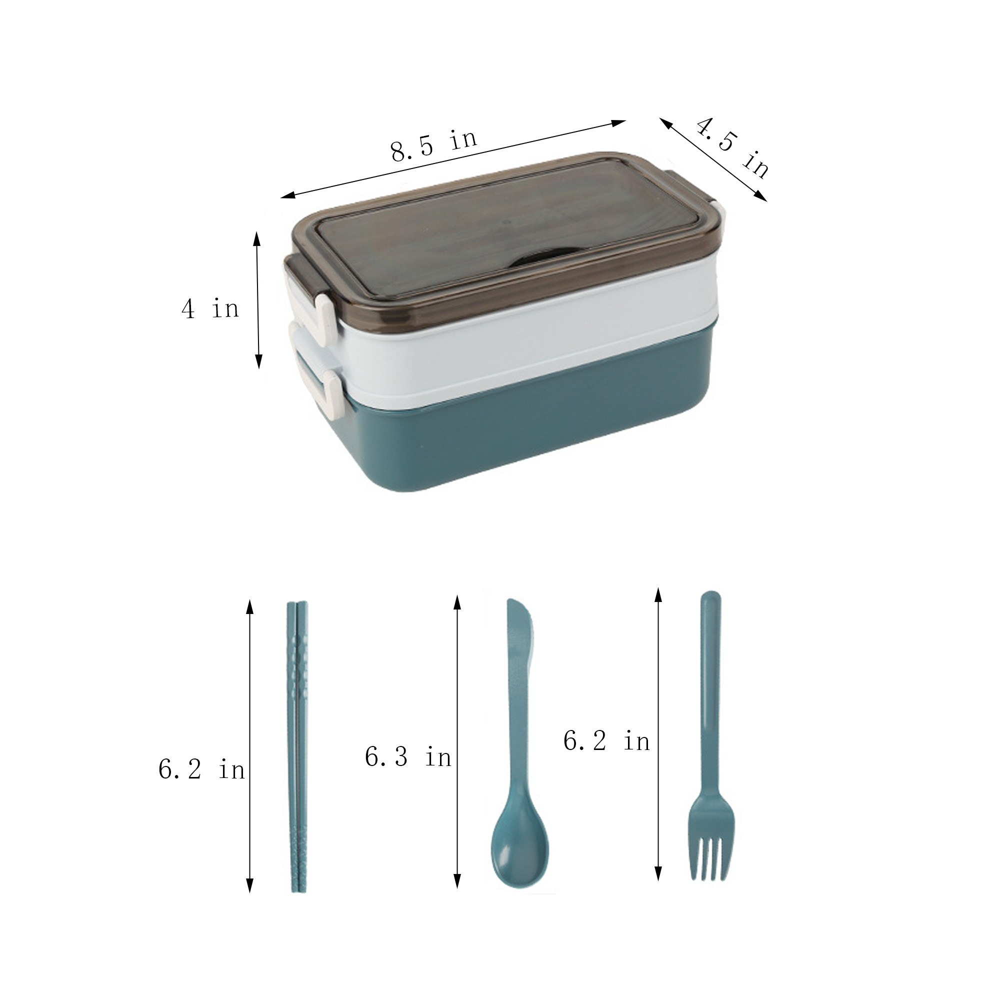 Double-layer Portable PP Plastic Lunch Box 1