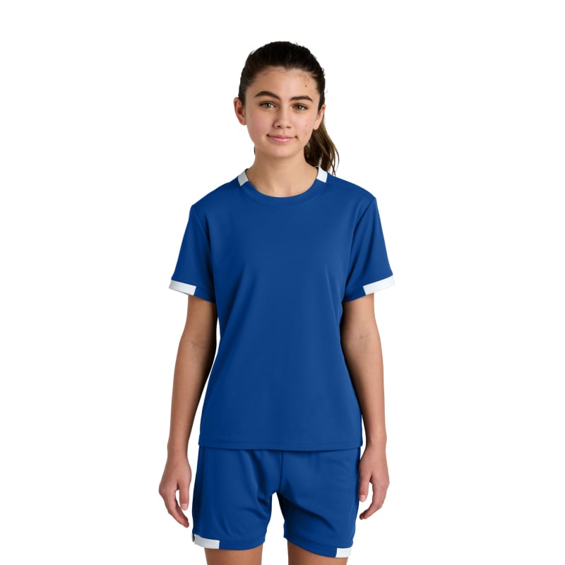 Sport-Tek Youth Club Short Sleeve Crew 36