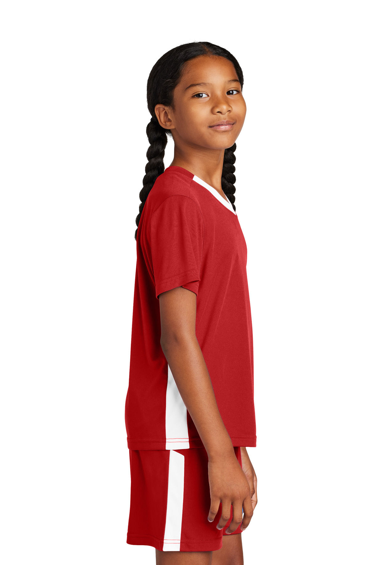Sport-Tek Youth Competitor United V-Neck YST101 4