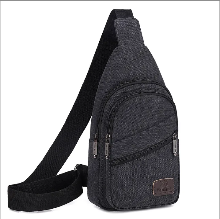 Canvas Chest Crossbody Student Travel Sports Shoulder Bag 6