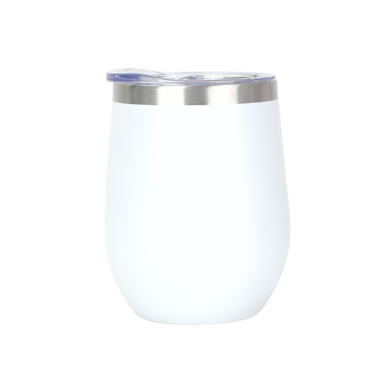 12oz Stainless Steel Wine Tumbler with Lid 10