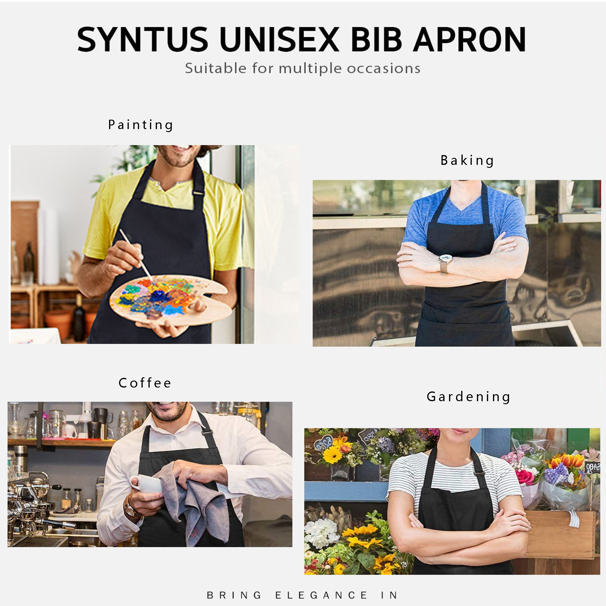Unisex Home Kitchen Chef Aprons Rush Service 6