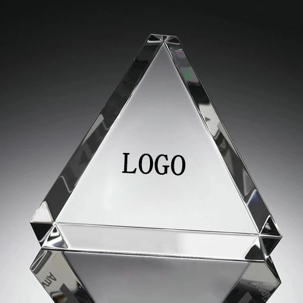Optical Crystal Triangle Paperweight Award 2