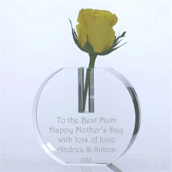 Engraved Crystal Bud Vase 2