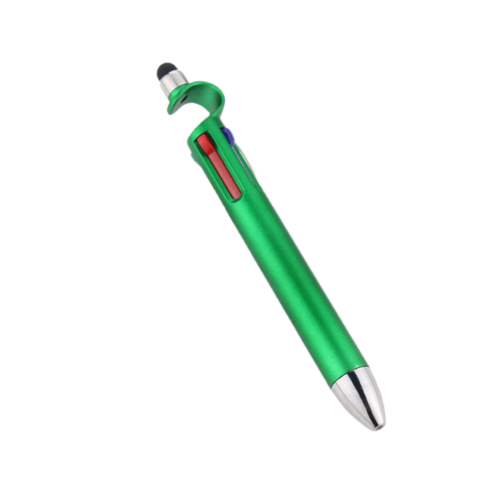 Multifunctional 4-Color Ballpoint Pens with Phone Holder + Stylue Pen 6