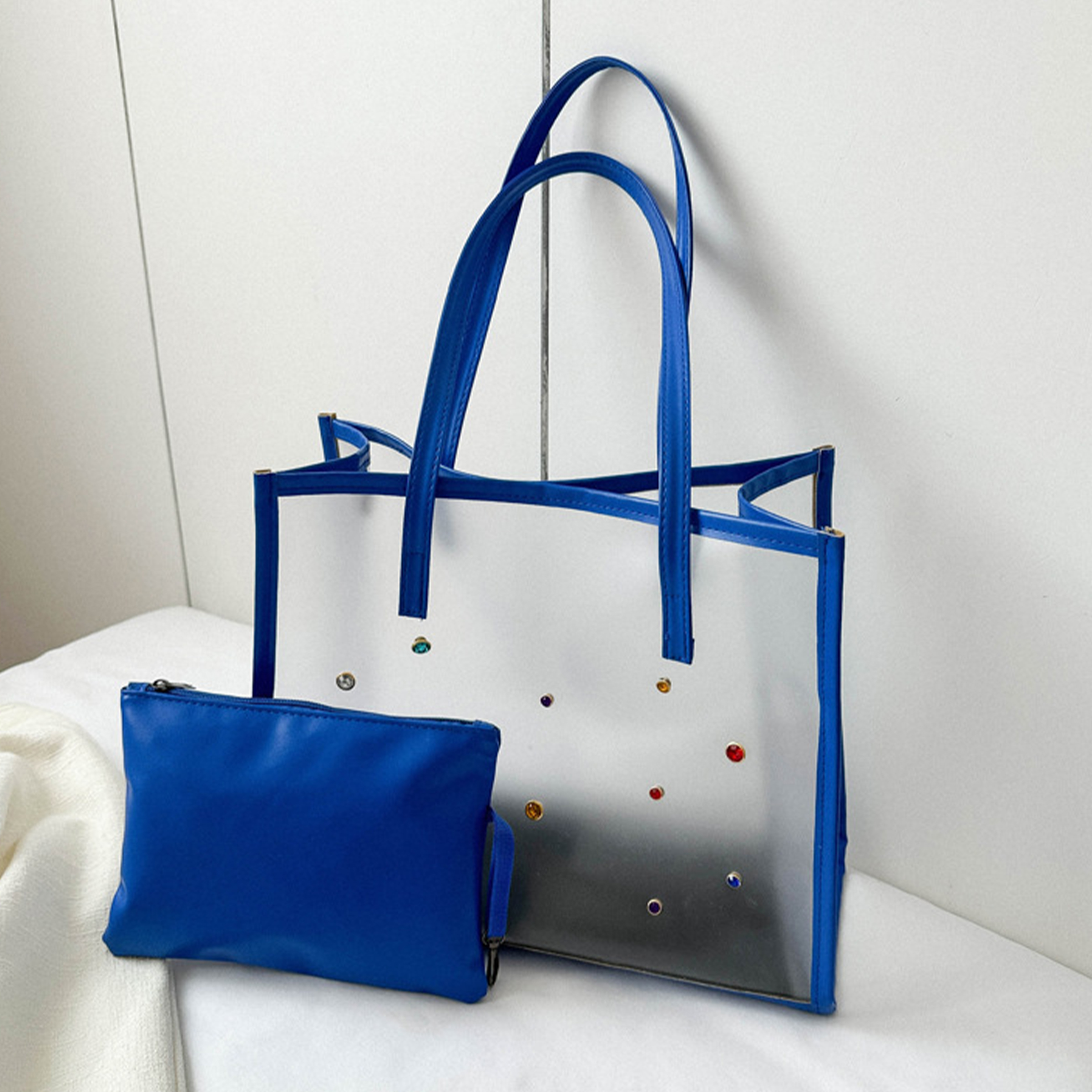 Pvc Large Capacity Transparent Fashionable Tote Bag 4