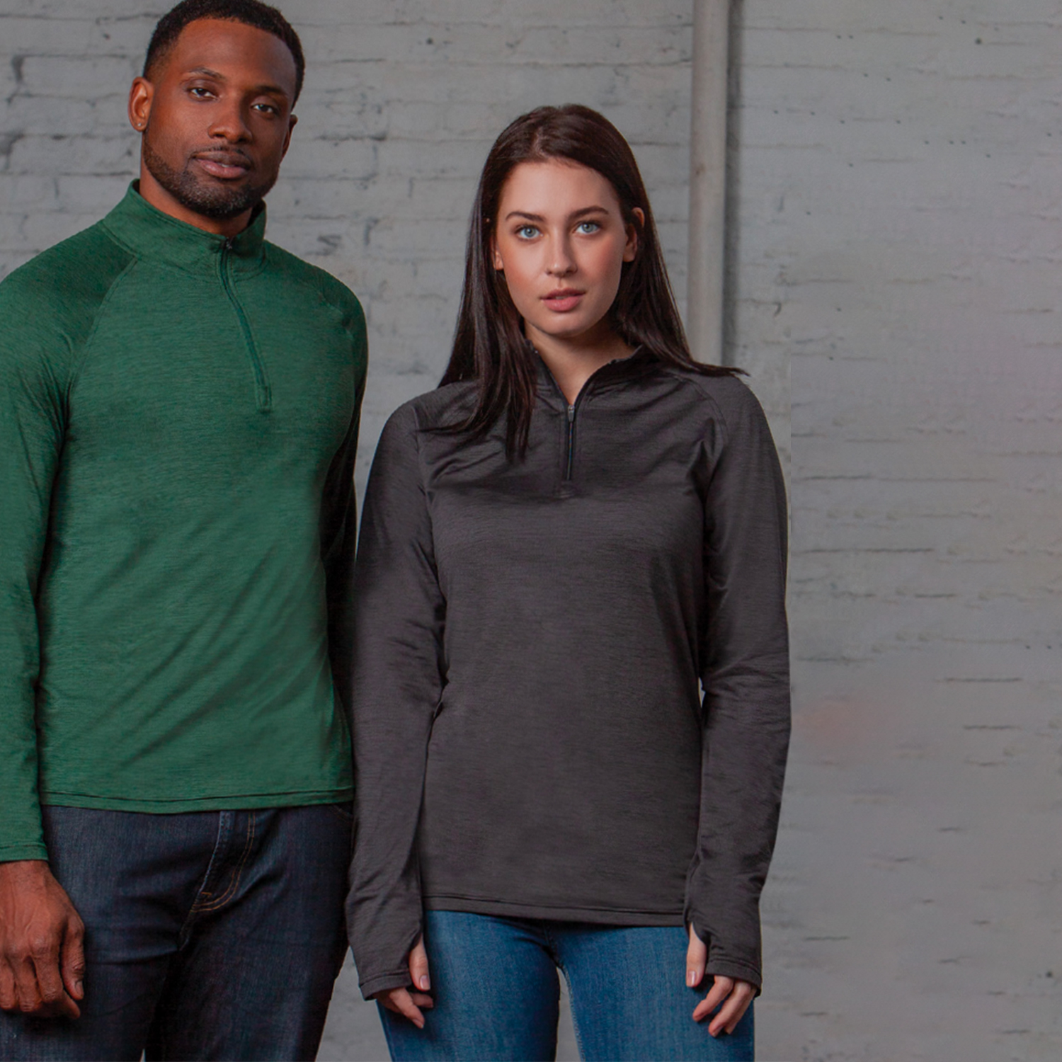 Soft Stretch Dye Women's Performance 1/4 Zip Long Sleeve 2