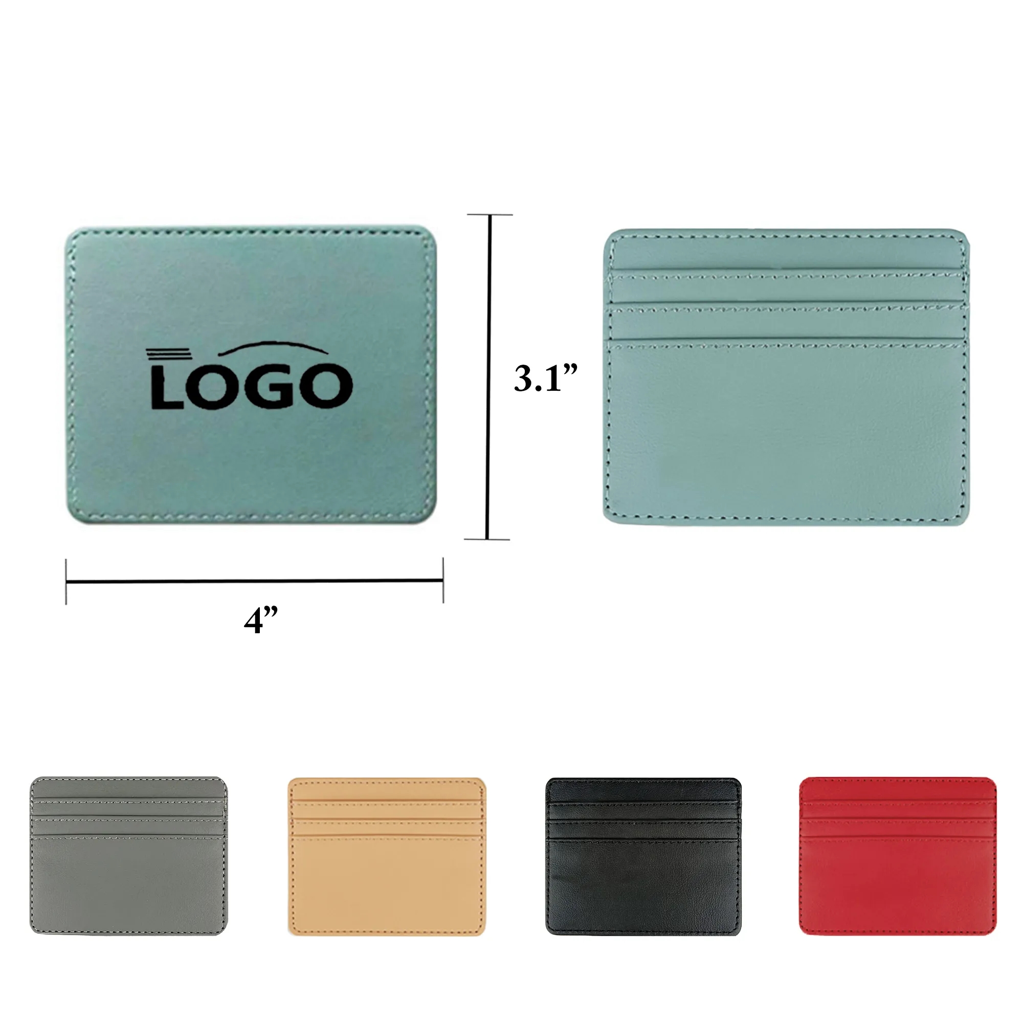MOQ50 PU Leather Card Holder Multi Slot Wallet 9