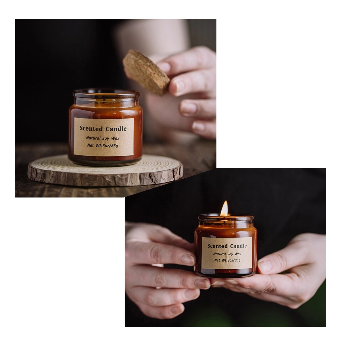 Romantic Glass Jar Aromatherapy Candle With Lid 5