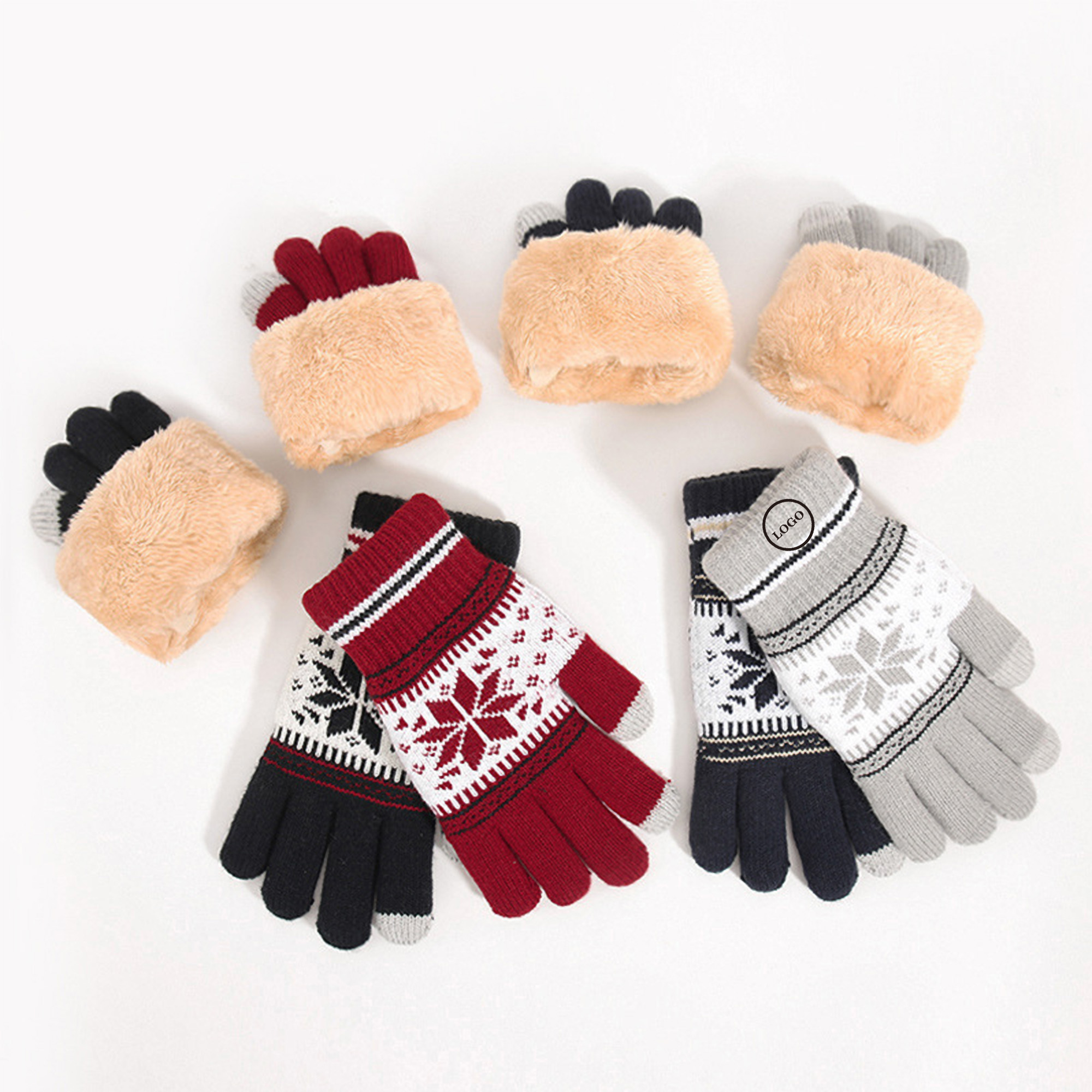 Winter Touch Screen Gloves Snow Knit Christmas Gifts 3