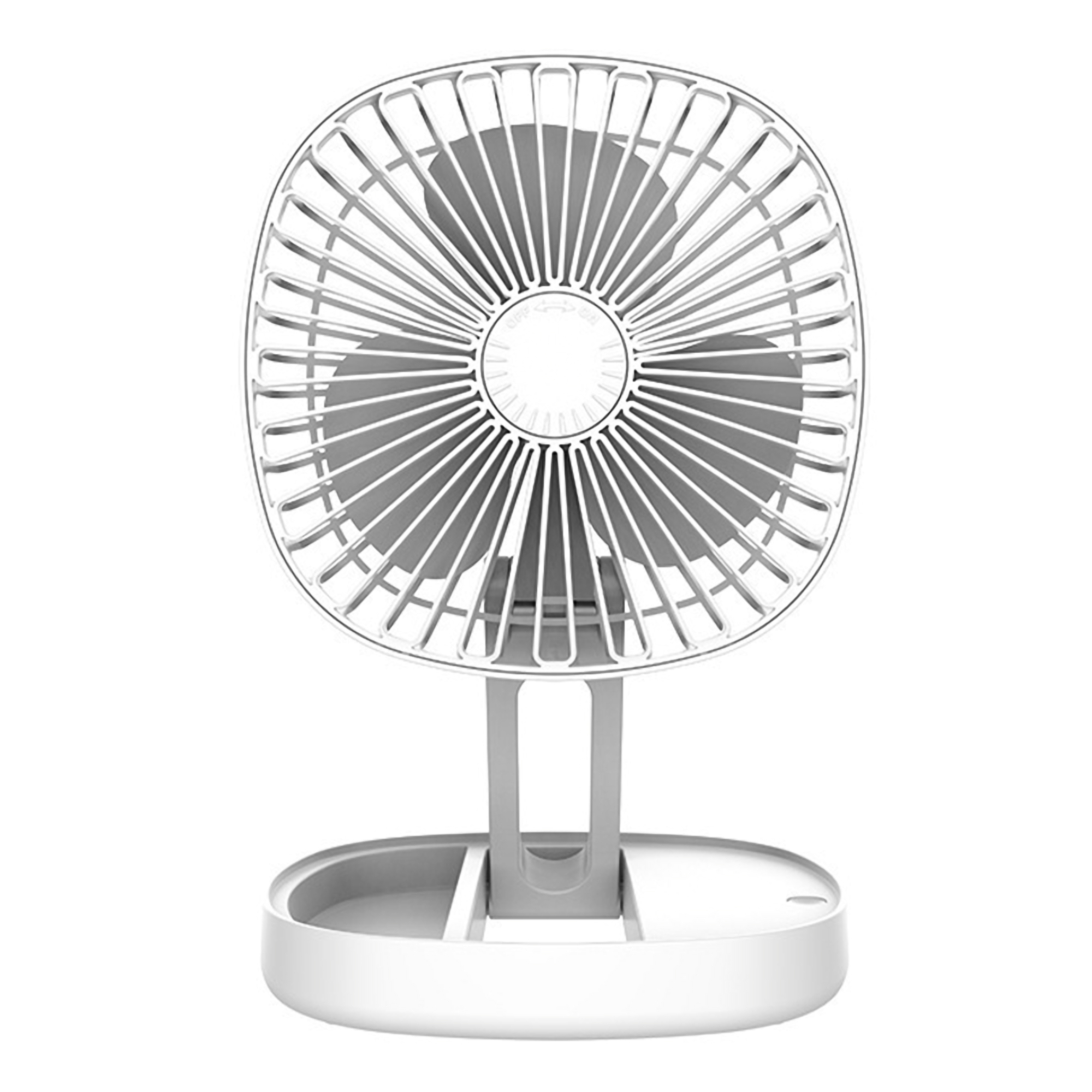 Foldable USB Desk Fan w/Storage Tray 2