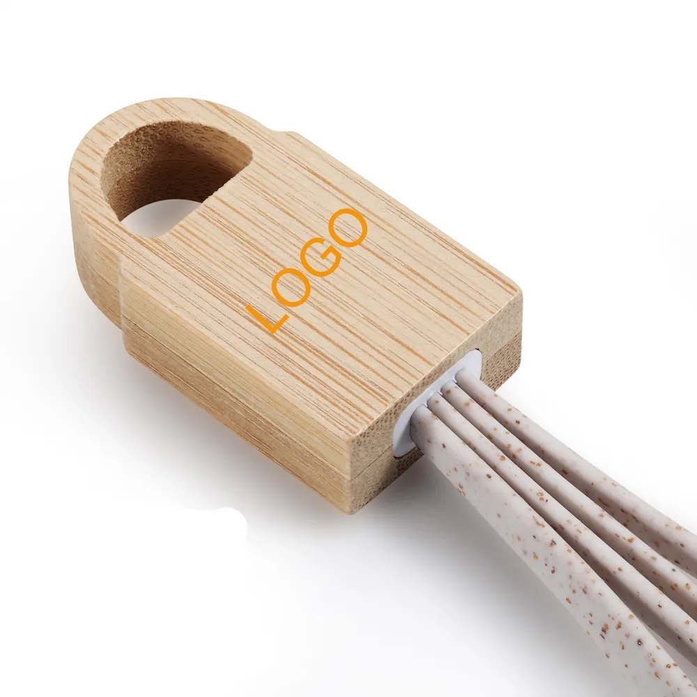 Eco-friendly Wheat Straw 4-IN-1 Charging Cable 4