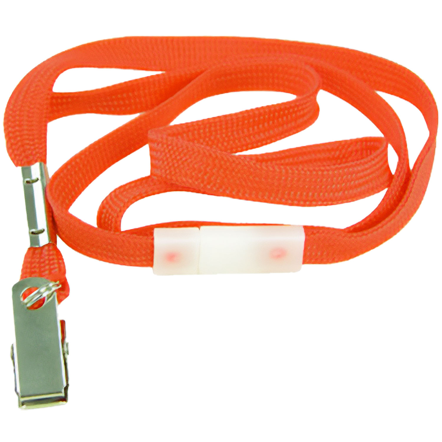 3/8" x 36" Flat Nylon Breakaway Lanyard with Bulldog Clip 7
