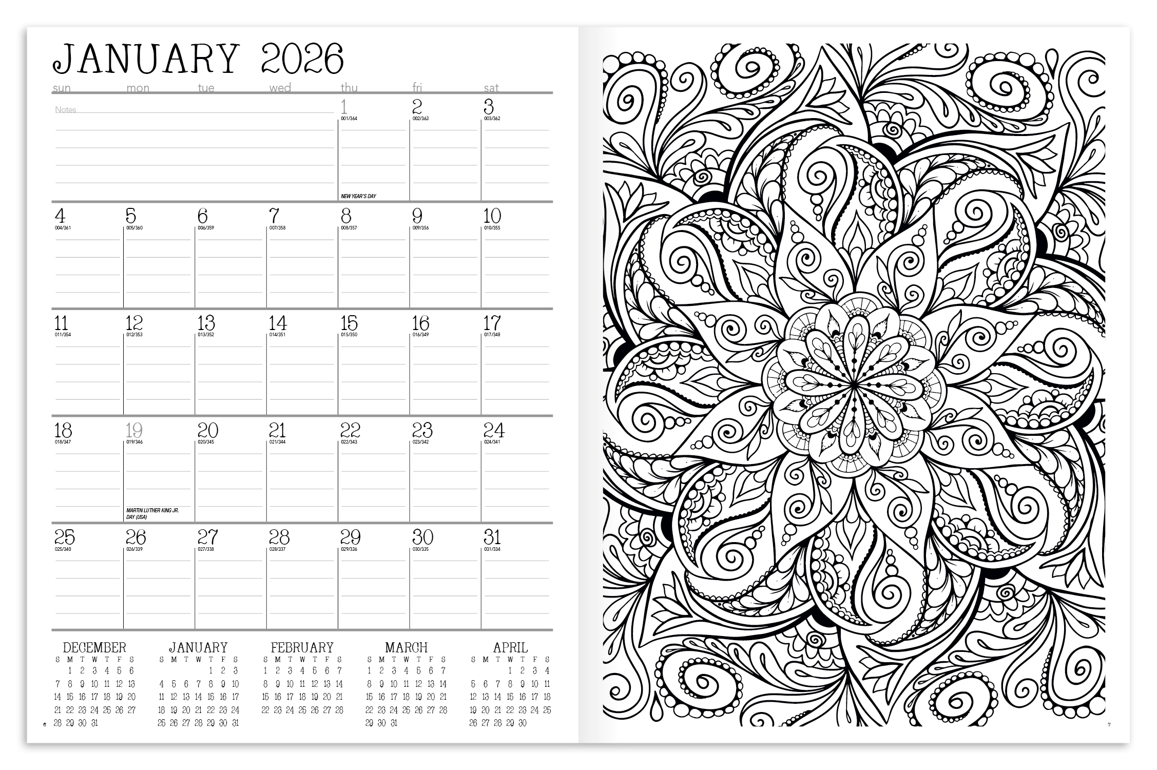 Good Value™ Adult Coloring Book Planner 25
