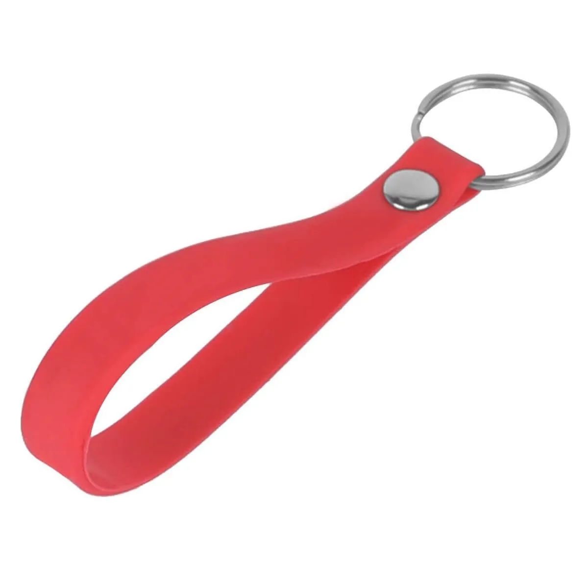 1/2"W SCREEN PRINTED SILICONE BRACELET KEYRING 9
