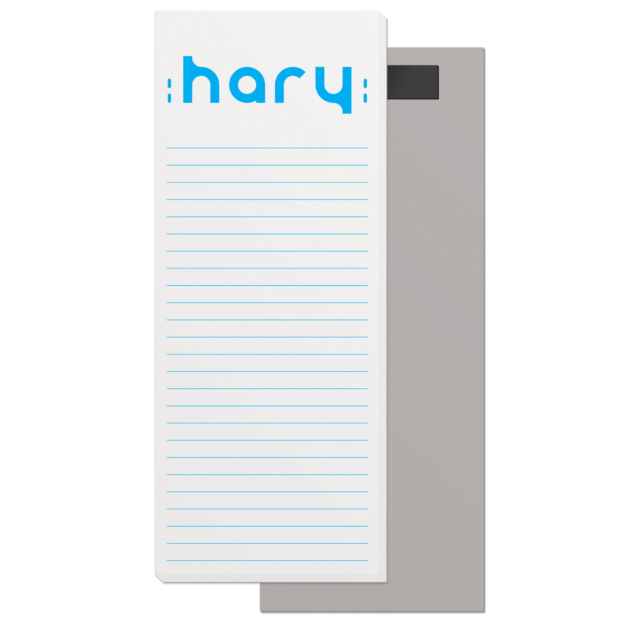 50 Page Magnetic Note-Pads with Cyan Blue Imprint (3.375"x8.5") 1
