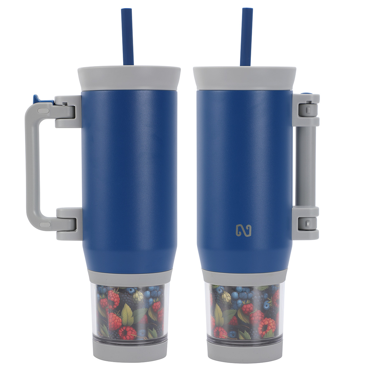 NAYAD® Quest 23 oz Stainless Steel Double-Wall Mug with Foldable Handle & Snack Cup 21