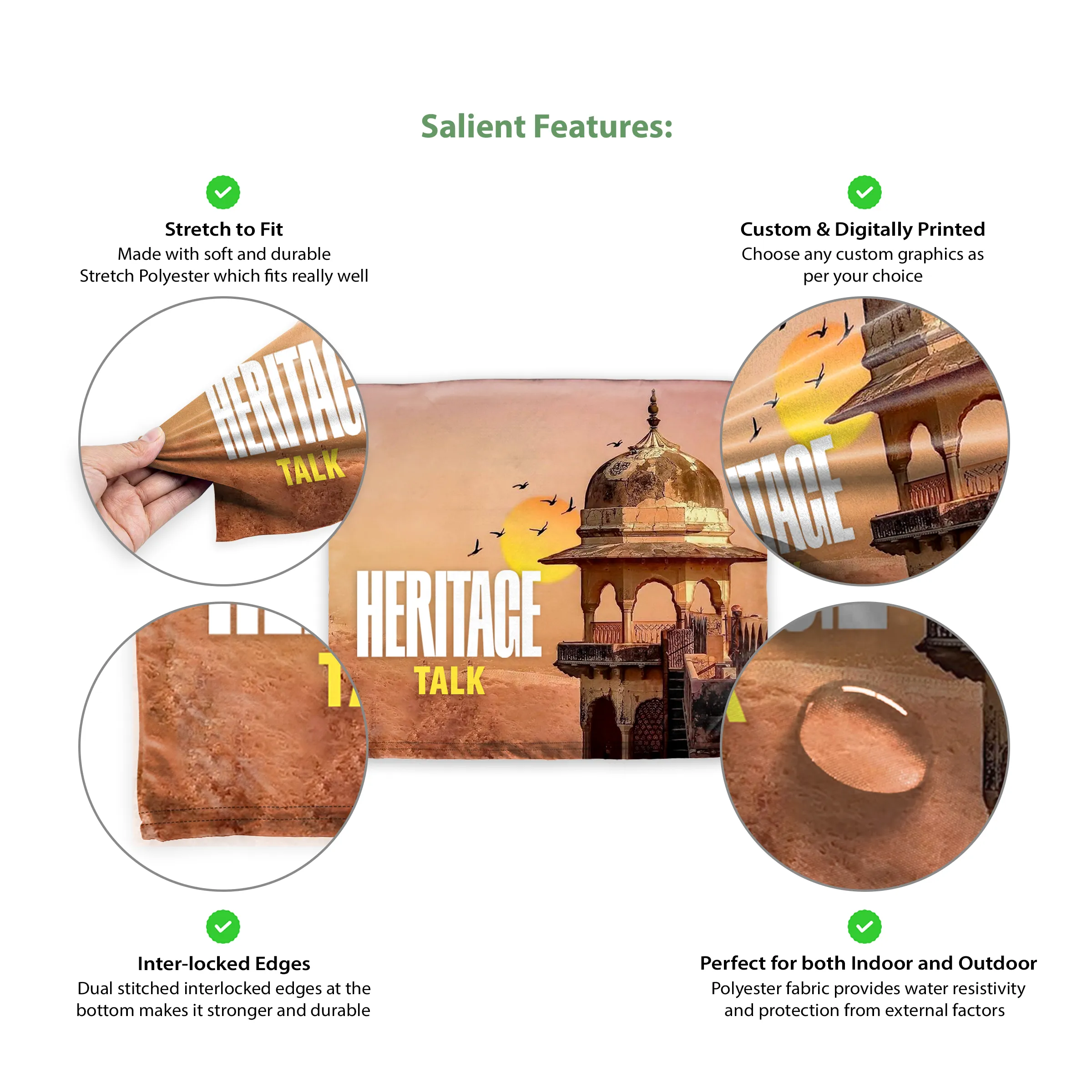 20" x 18" Custom Stadium Chair Back Cover - Double sided 8