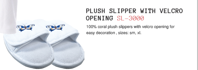 Plush Slipper w/Velcro® Opening 3