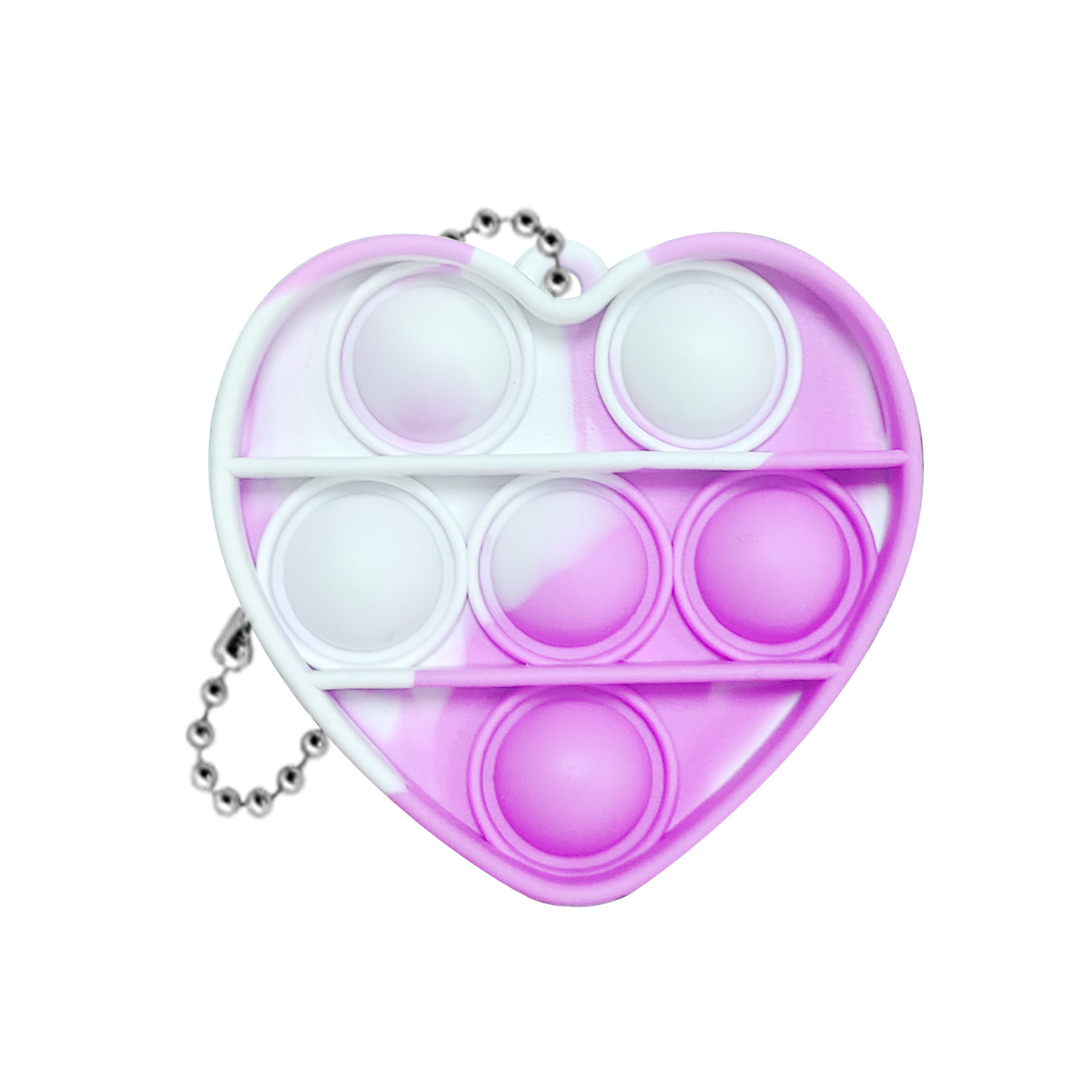 Mini Heart Push Pop Bubble Keychain 11