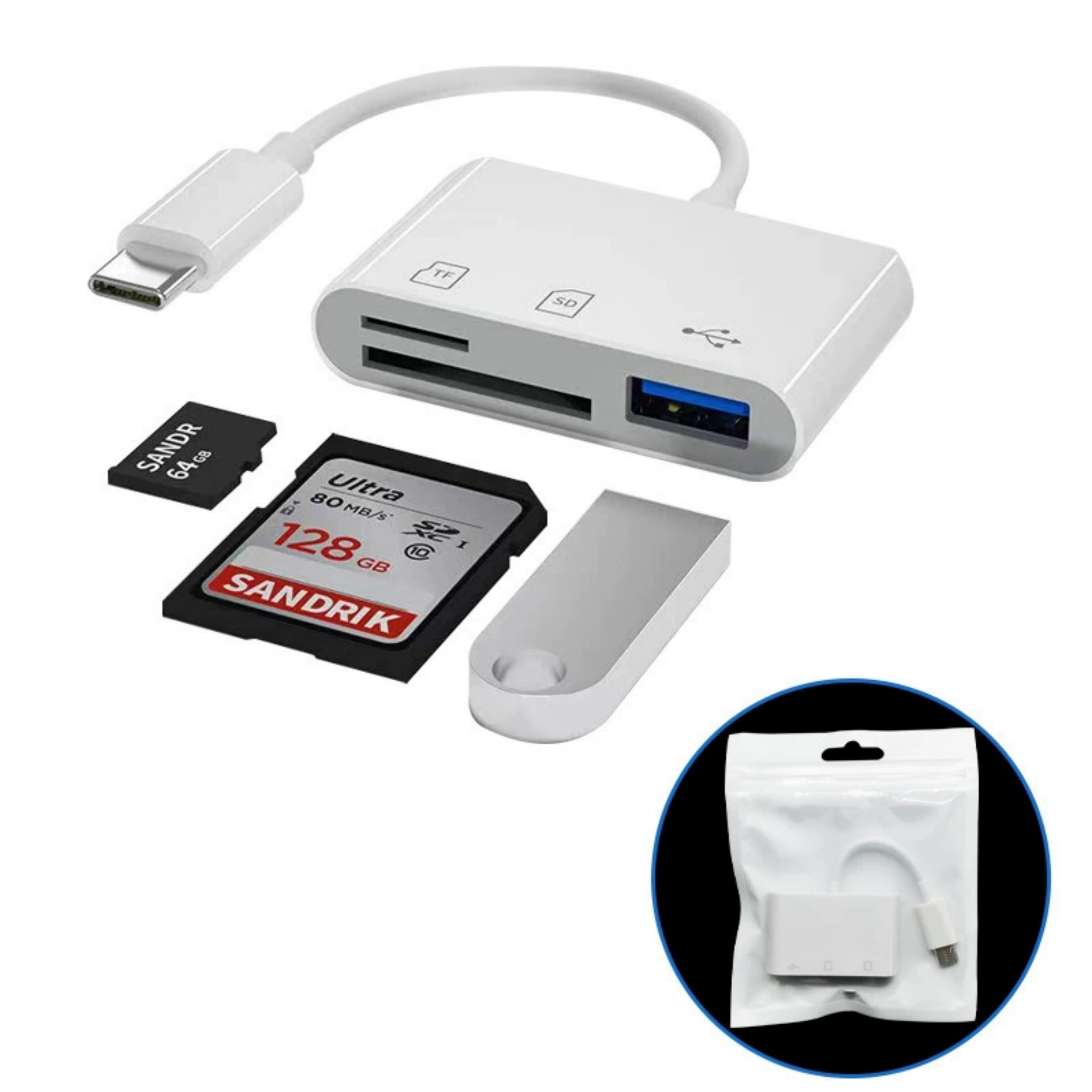3-in-1 Type C Memory Card Reader 3