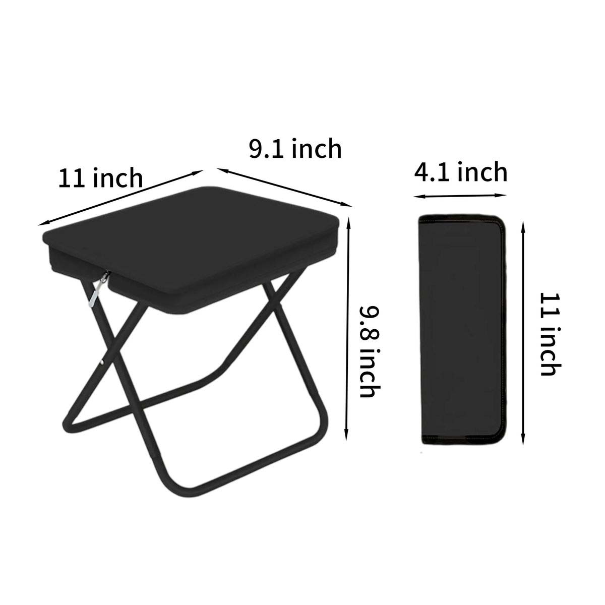 Portable Metal Frame Stool with Oxford Fabric Seat 5