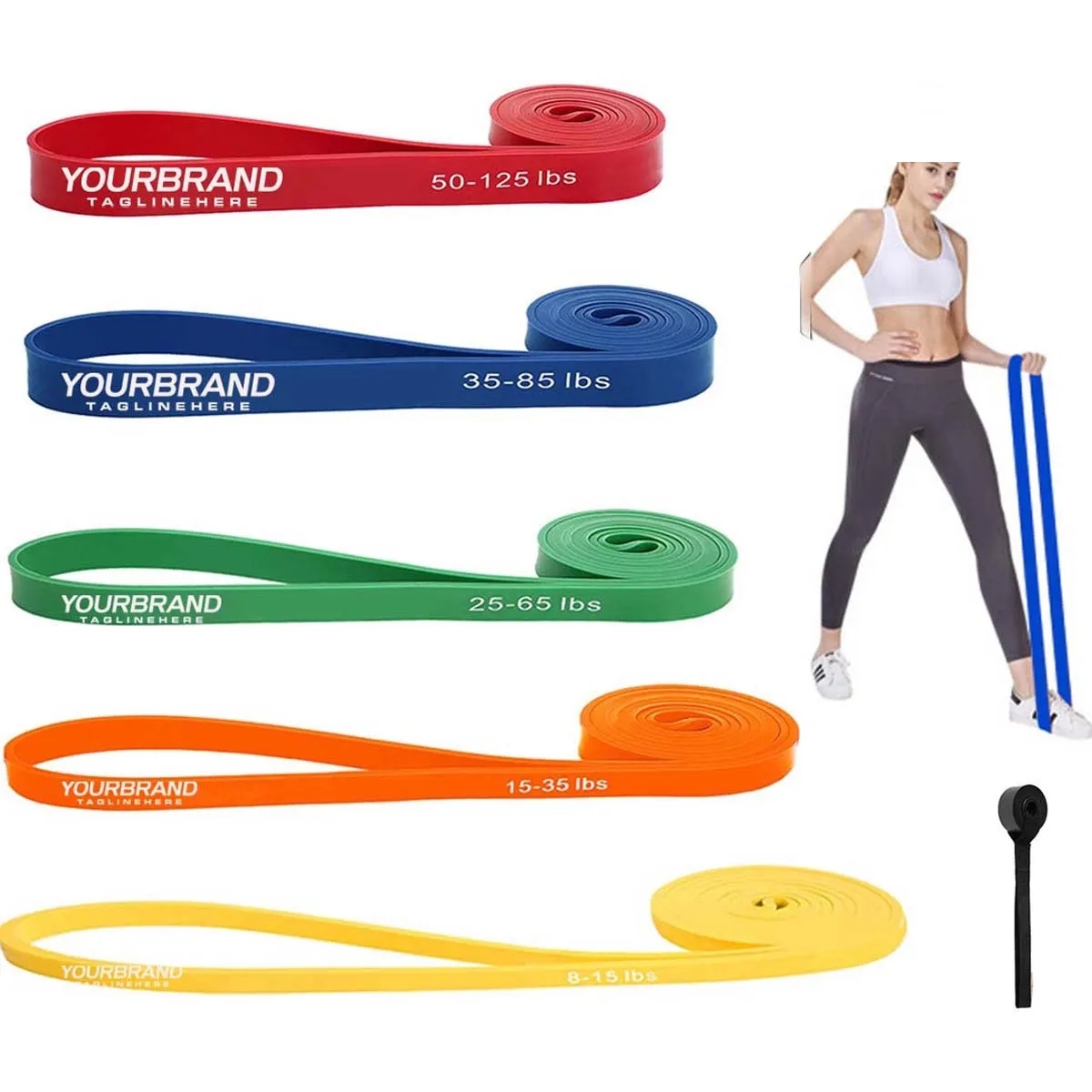 High Quality Muscle Training Unisex Resistance Exercise band 3