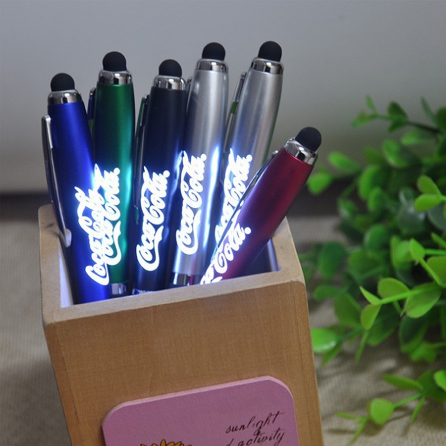 Light Up Logo Gourd Shape Touch Pen 3