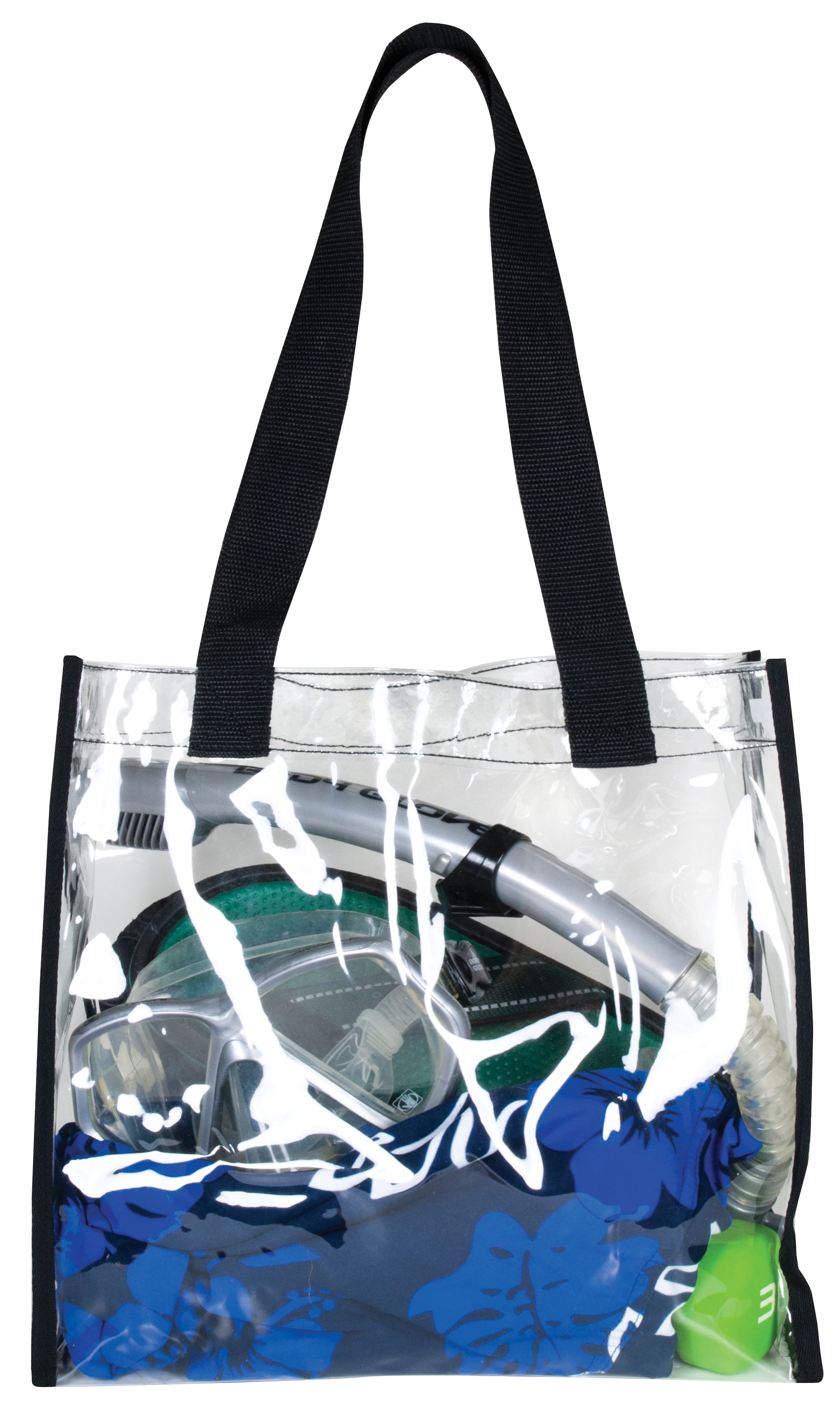 Clear Vinyl Tote Bag with Black Trim 3