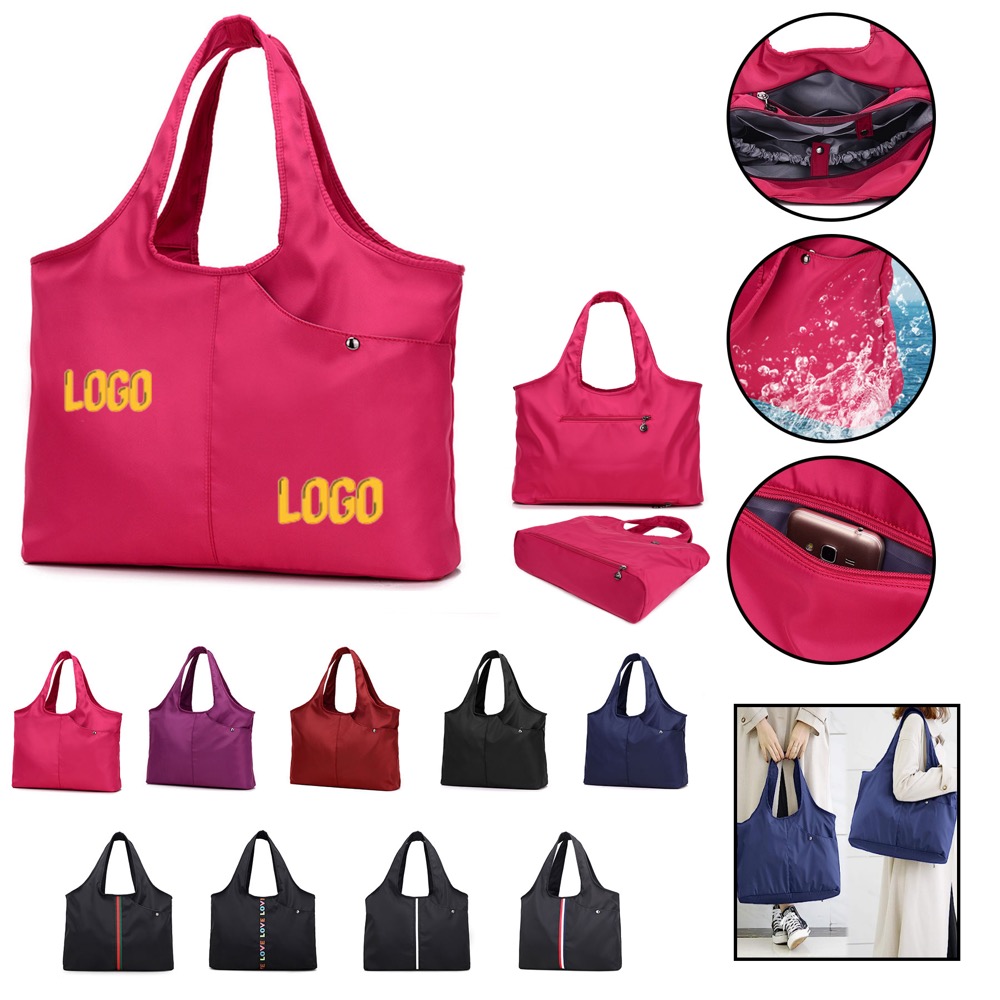 Waterproof Nylon Large Tote Shoulder Handbag 2