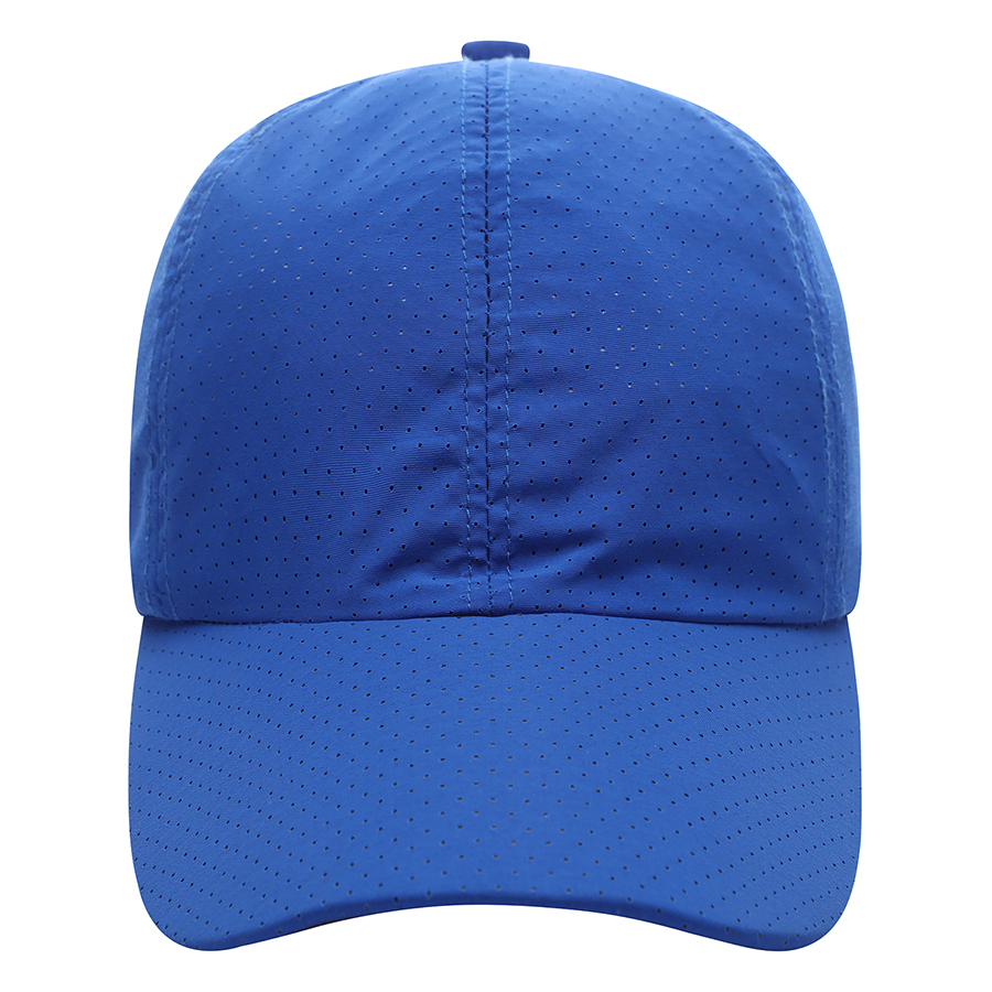 Stock Solid Color Quick Dry Poly 6 Panel Cap, Elastic Back 15