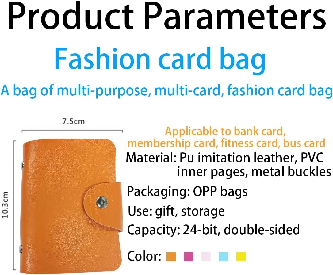 24 Slots PU Business Card/Bank Card Foldable Holder 3