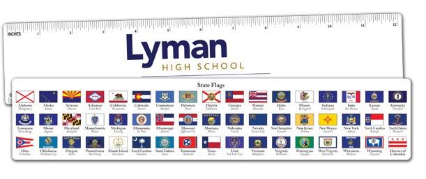 Ruler, 12" State Flag 1