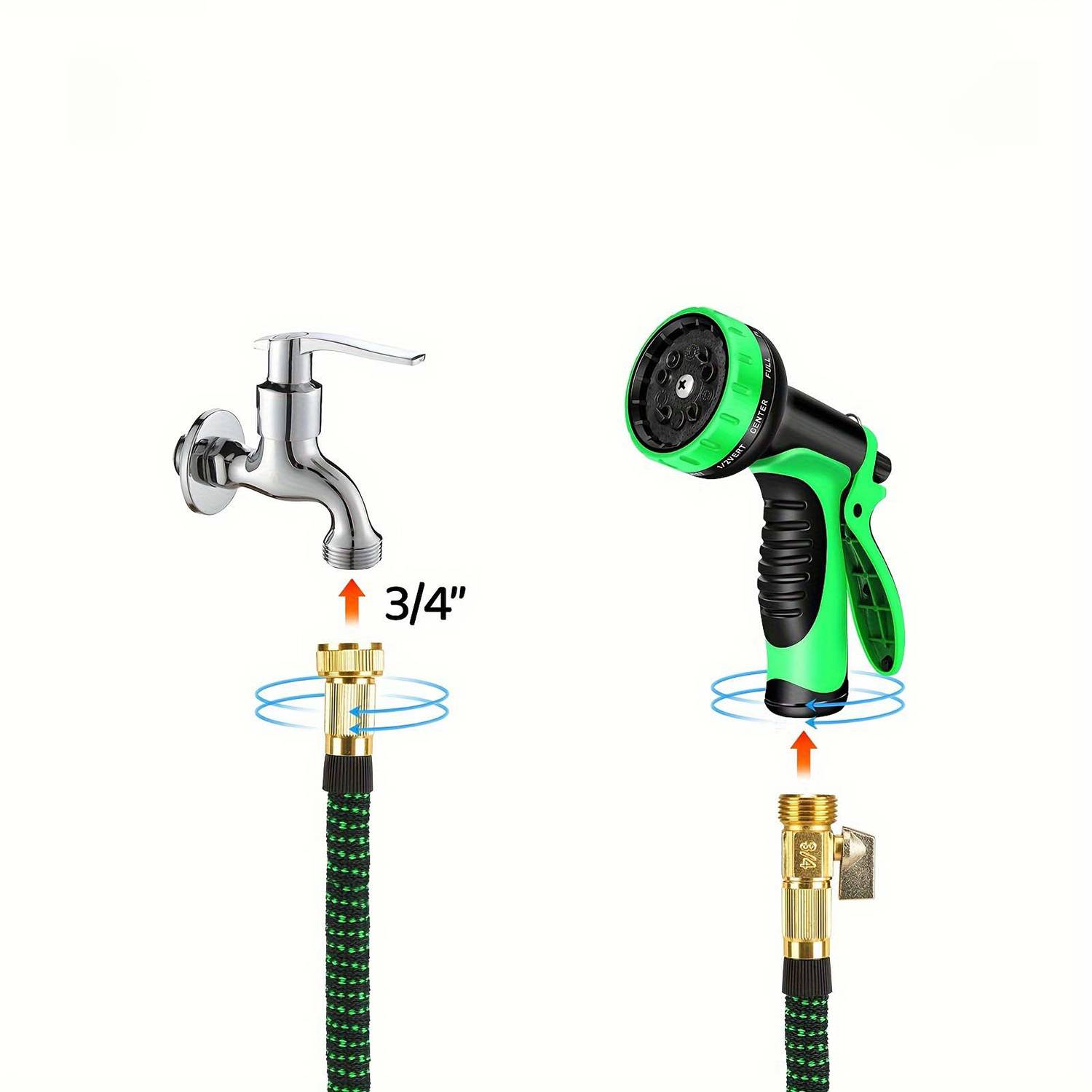 Retractable Hose W/ High Pressure Nozzle 9