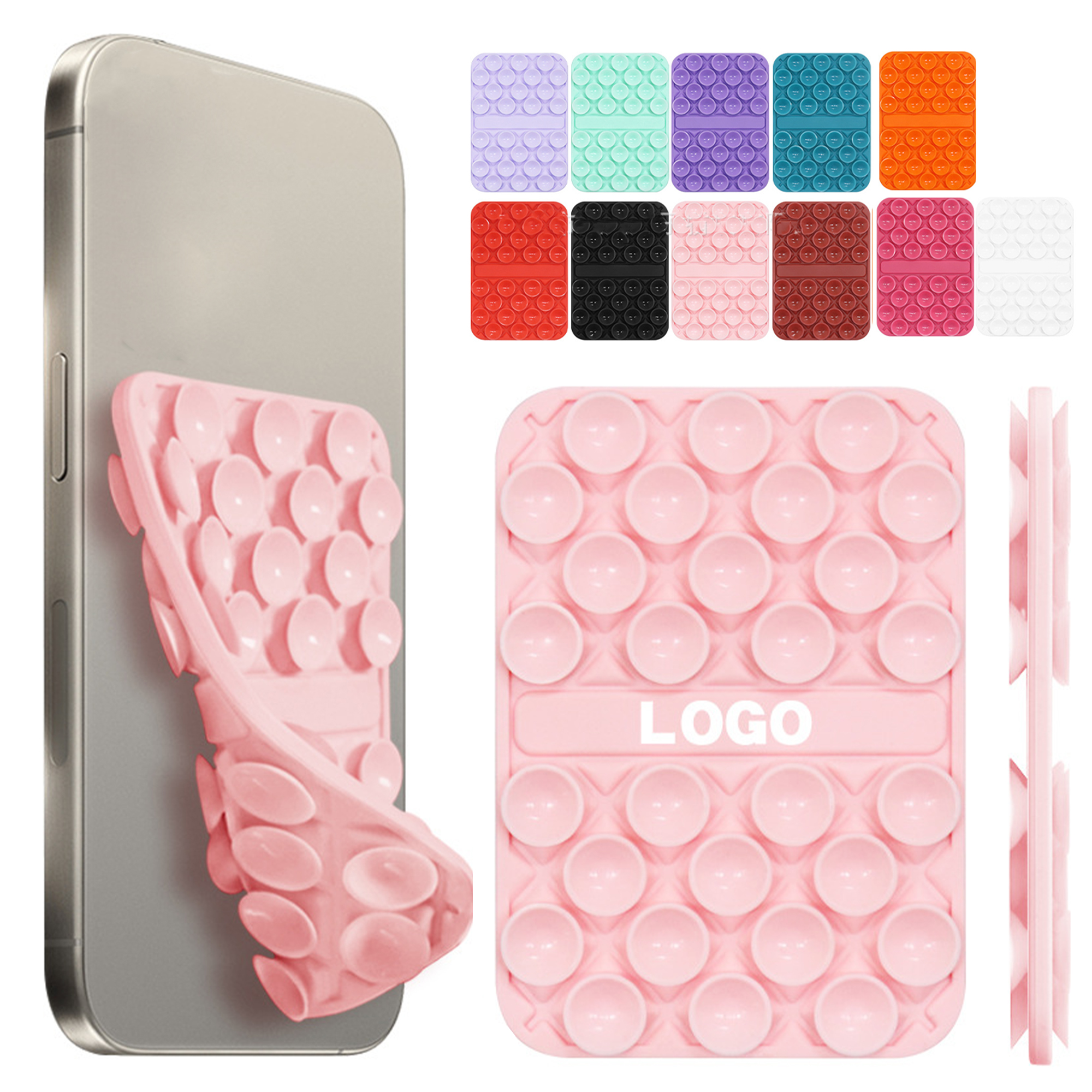Rubber Suction Phone Holder with Case Mount 2