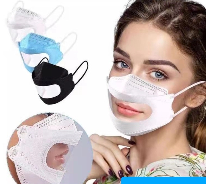 Disposable Non-woven Transparent PVC Curtain KF94 Mask 1