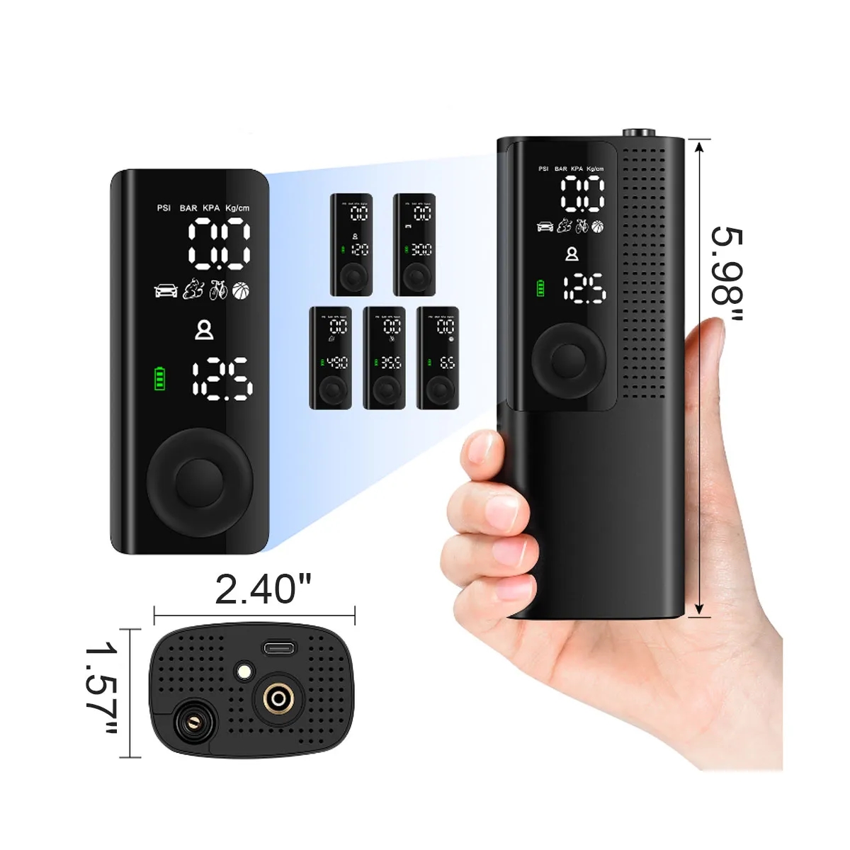 Portable Multifunctional Electric Fast Car Tire Inflator 5
