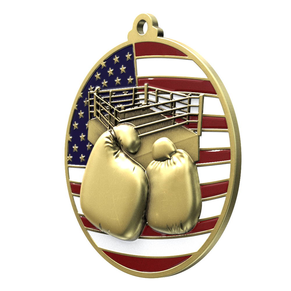 Boxing Patriotic Medallion (2-3/4") 10