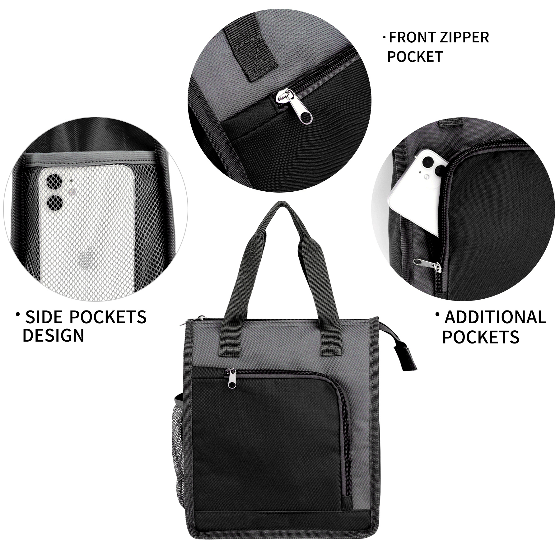 Lunch Time Insulated Cooler Tote Ocean 10