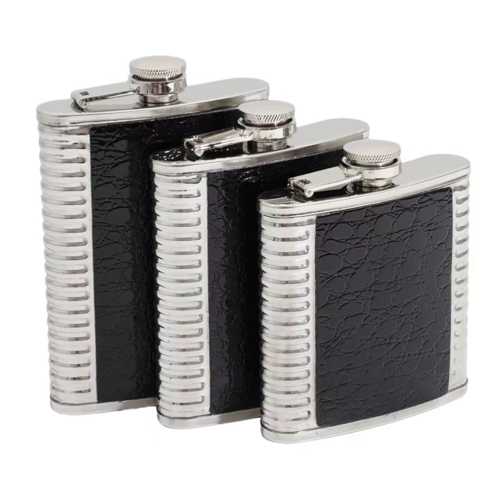 6 / 7 / 8 oz Stainless Steel Liquor Flask For Men 3
