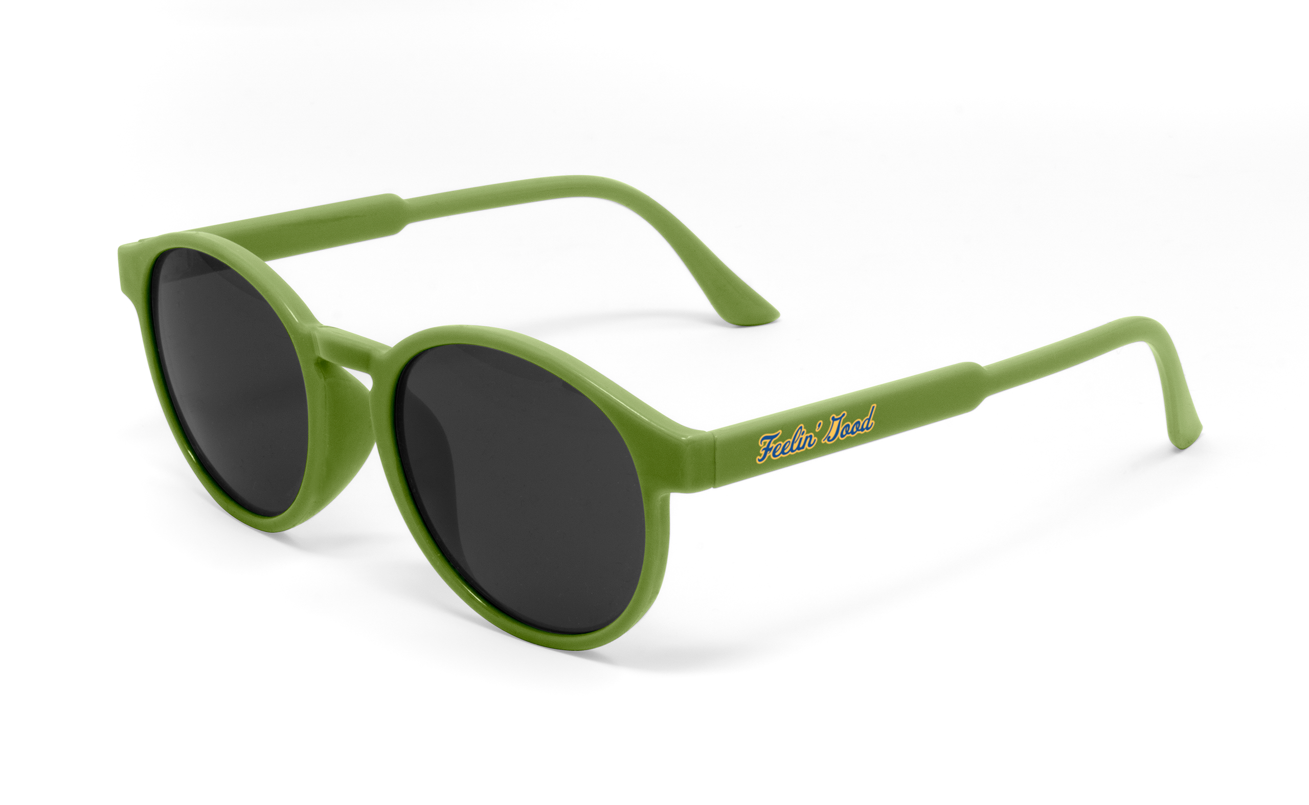 Retro Round Sunglasses: Solid Color Frame