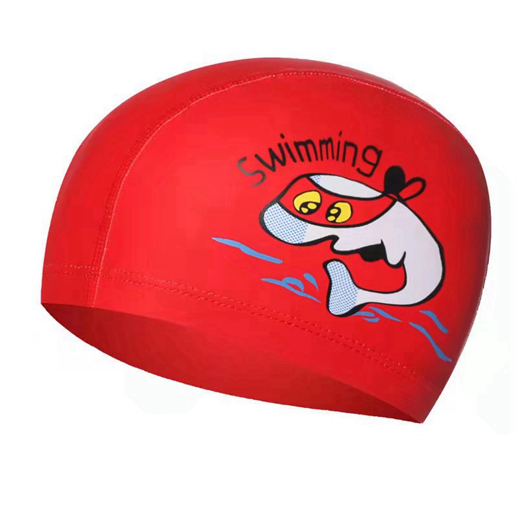 Cartoon Dolphin Print PU Swim Hat 2