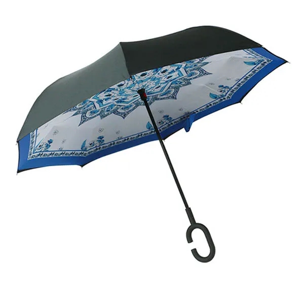 Inverted Reverse Folding Umbrellas With C-Shaped Handle 4
