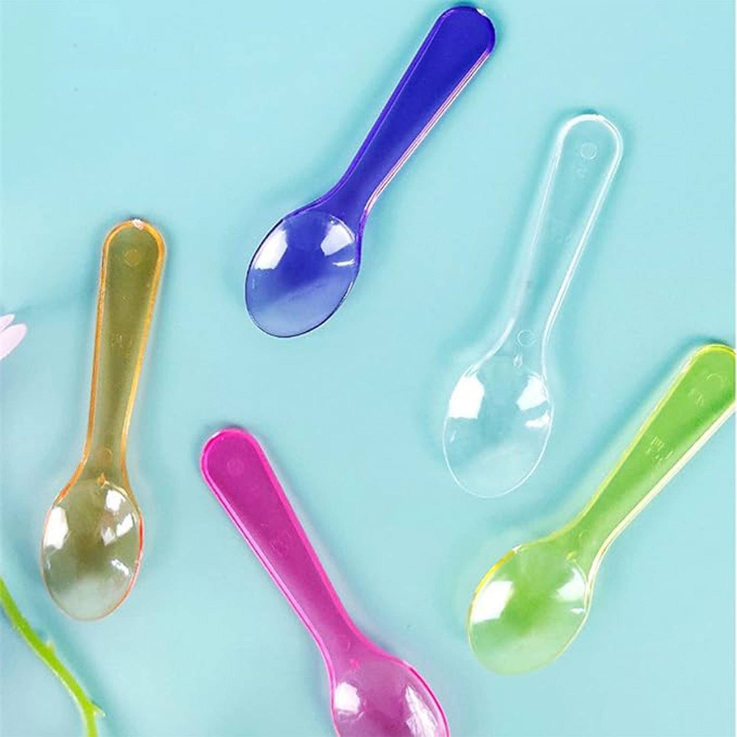 Disposable Mini Plastic Tasting Ice Cream Spoon 5
